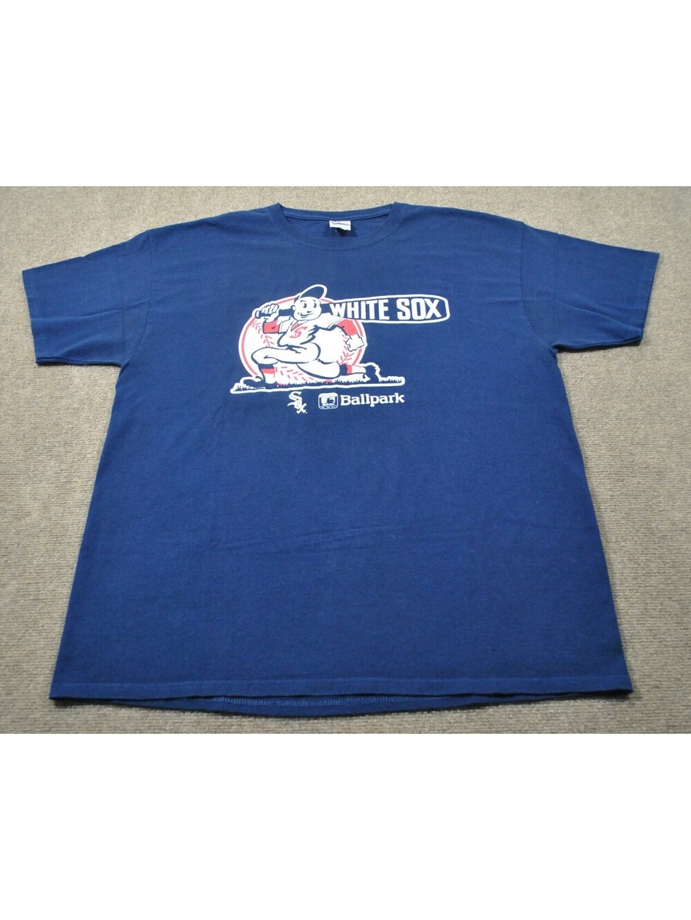 Chicago White Sox MLB Baseball Ball Park Blue Navy Shirt Size X-Large